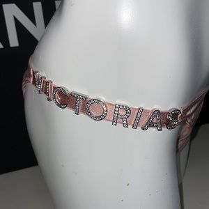 Victoria's Secret Swarovski Satin Panty Crystal Logo VS Very Sexy Panties NEW
